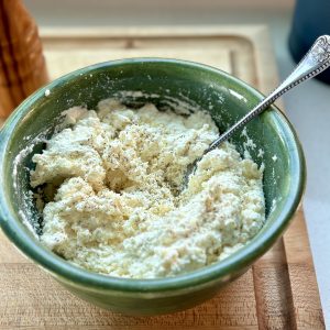 bowl of mixed cheese