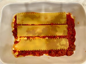 Lasagna prep