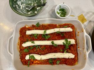 lasagna prep