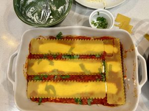 Lasagna prep