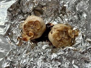 roasted garlic in foil