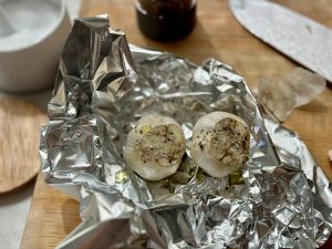 garlic salted and peppered