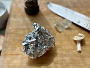 foil wrapped garlic